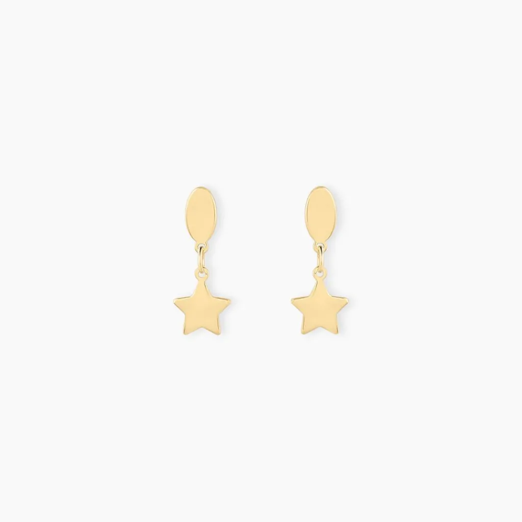 Histoire d'Or Boucles D'oreilles Pendantes Alphonsine Etoile Or Jaune Sale