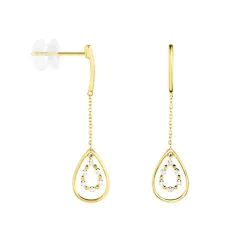 Histoire d'Or Boucles D'oreilles Pendantes Marganela Or Jaune Diamant Hot
