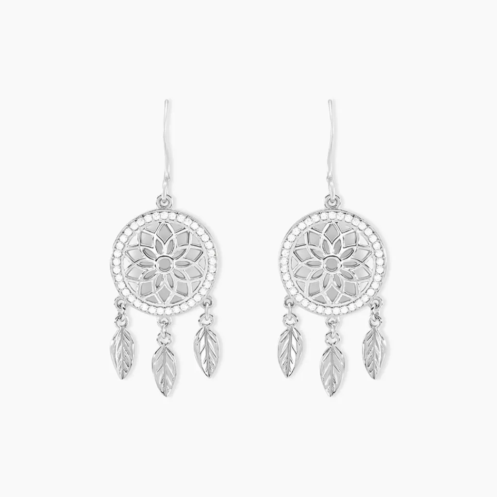 Histoire d'Or Boucles D'oreilles Pendantes Nemetona Argent Blanc Oxyde Hot