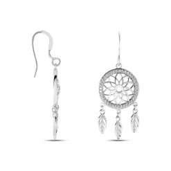 Histoire d'Or Boucles D'oreilles Pendantes Nemetona Argent Blanc Oxyde Hot