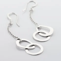 Histoire d'Or Boucles D'oreilles Pendantes Joy Argent Blanc Hot