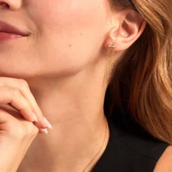 Histoire d'Or Boucles D'oreilles Pendantes Brin D'or Or Jaune Discount