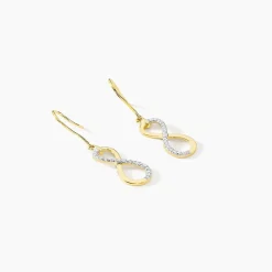 Histoire d'Or Boucles D'oreilles Pendantes Infino Or Jaune Diamant