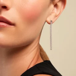 Histoire d'Or Boucles D'oreilles Pendantes Kelline Argent Blanc Clearance