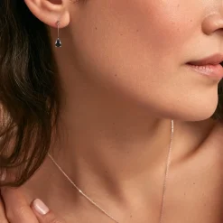 ADG Boucles D'oreilles Pendantes Or Blanc Goutte Saphir or blanc saphir Discount