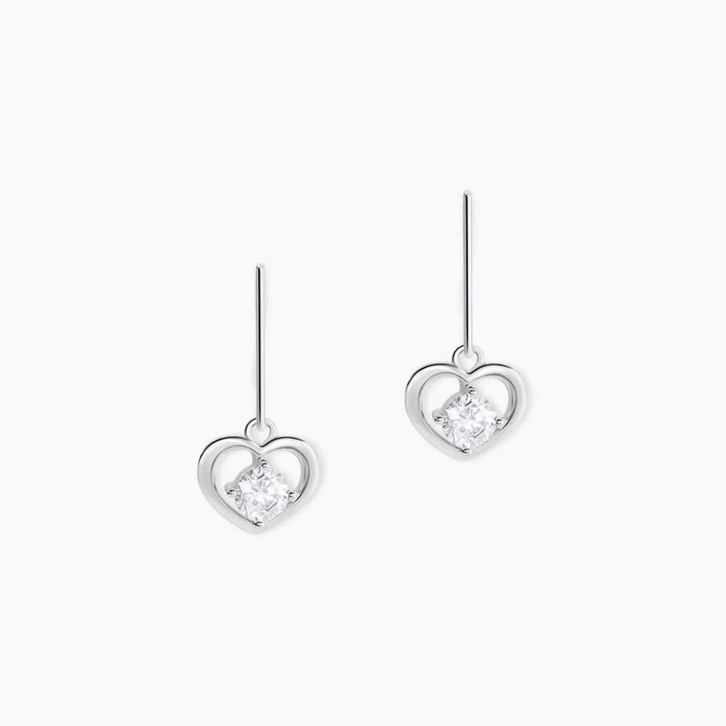 Histoire d'Or Boucles D'oreilles Pendantes Nalan Argent Blanc Oxyde De Zirconium