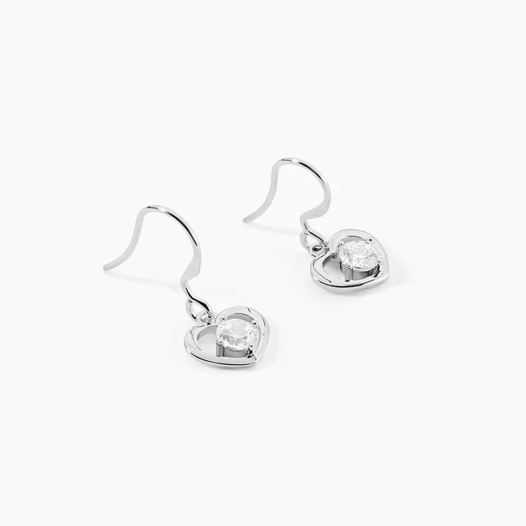 Histoire d'Or Boucles D'oreilles Pendantes Nalan Argent Blanc Oxyde De Zirconium