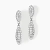 Histoire d'Or Boucles D'oreilles Pendantes Tiwa Argent Blanc Oxyde De Zirconium Online