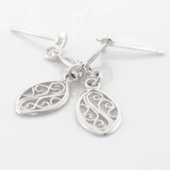 Histoire d'Or Boucles D'oreilles Pendantes Mahee Argent Blanc New