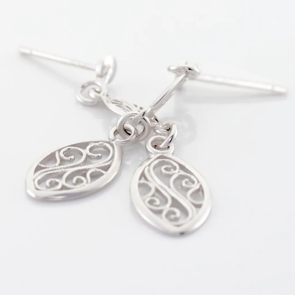 Histoire d'Or Boucles D'oreilles Pendantes Mahee Argent Blanc New