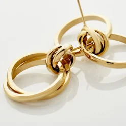 Histoire d'Or Boucles D'oreilles Pendantes Allobrox Acier Dore Sale