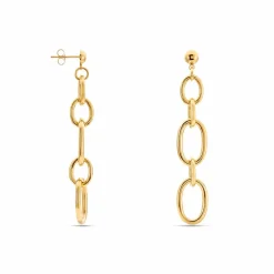 Histoire d'Or Boucles D'oreilles Pendantes Lina Acier Doré
