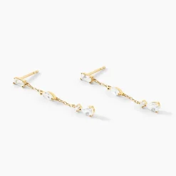 Histoire d'Or Boucles D'Oreilles Pendantes Sparkle Or Jaune Oxyde De Zirconium Sale