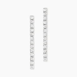 Histoire d'Or Boucles D'oreilles Pendantes Moscovado Or Blanc Diamant Synthétique Online