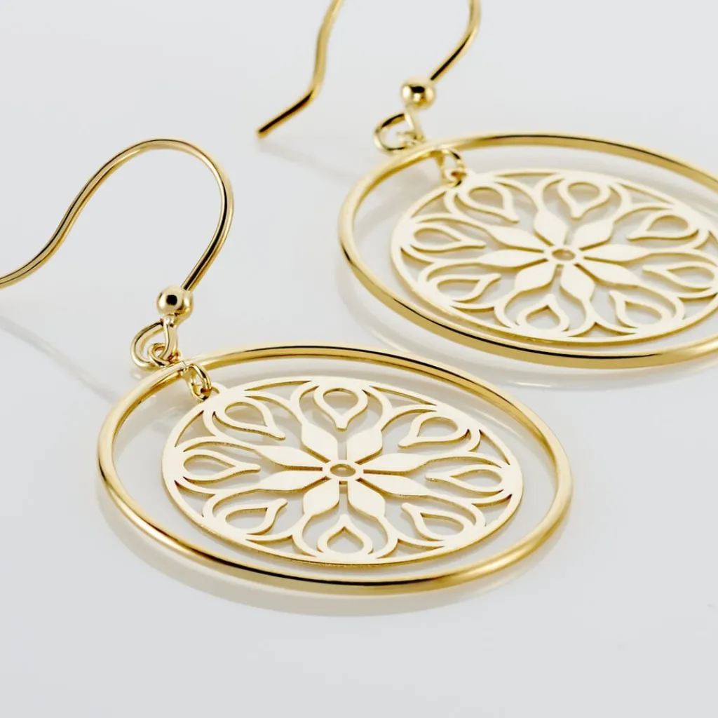Histoire d'Or Boucles D'oreilles Pendantes Rosamund Or Jaune Discount