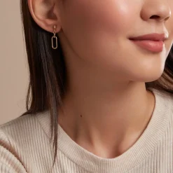 Histoire d'Or Boucles D'oreilles Pendantes Escape Or Jaune New