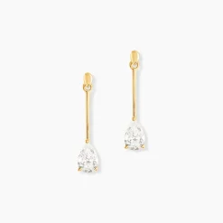 Histoire d'Or Boucles D'oreilles Pendantes Goutte De Zirconium or jaune oxyde Outlet