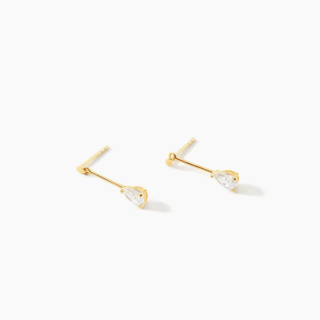 Histoire d'Or Boucles D'oreilles Pendantes Goutte De Zirconium or jaune oxyde Outlet