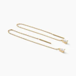Histoire d'Or Boucles D'oreilles Pendantes Kirstin Or Jaune Diamant Synthétique Discount