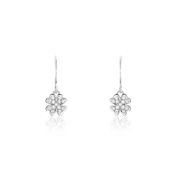 Histoire d'Or Boucles D'oreilles Pendantes Fortunata Argent Blanc Oxyde De Zirconium Sale
