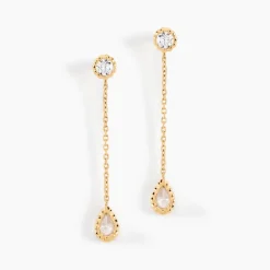 Histoire d'Or Boucles D'oreilles Pendantes Kadidja Or Jaune Oxyde De Zirconium Hot