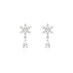 Histoire d'Or Boucles D'oreilles Pendantes Linas Argent Blanc Oxyde De Zirconium