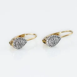 Histoire d'Or Boucles D'oreilles Pendantes Ursanne Or Jaune Diamants Hot