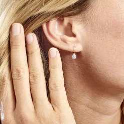 Histoire d'Or Boucles D'oreilles Pendantes Ursanne Or Jaune Diamants Hot