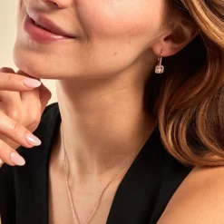 Histoire d'Or Boucles D'oreilles Pendantes Rio Argent Rose Oxyde De Zirconium argent rose oxyde champagne Sale