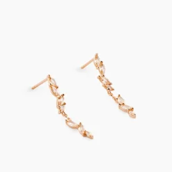 Histoire d'Or Boucles D'oreilles Pendantes Ellyn Argent Rose Oxyde De Zirconium Hot