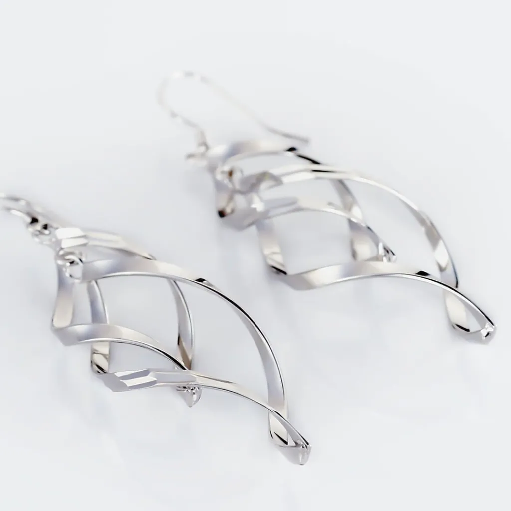 Histoire d'Or Boucles D'oreilles Pendantes Lisi Argent Blanc Online