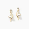 Histoire d'Or Boucles D'oreilles Pendantes Orientale Or Jaune Perle De Culture Clearance