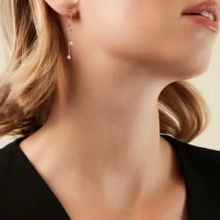 Histoire d'Or Boucles D'Oreilles Pendantes Jacaline Or Jaune Perle De Culture Oxyde De Zirconium Discount