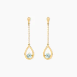 Histoire d'Or Boucles D'oreilles Pendantes Or Jaune Ossian Topaze Outlet