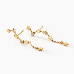 Histoire d'Or Boucles D'oreilles Pendantes Orion Or Jaune Oxyde De Zirconium Best