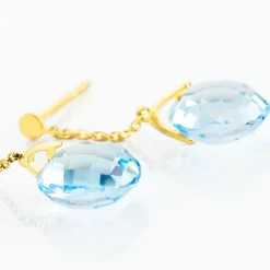 Histoire d'Or Boucles D'oreilles Pendantes Ludmille Or Jaune Topaze or jaune topaze bleue Discount