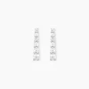 Histoire d'Or Boucles D'oreilles Pendantes Georas Or Blanc Oxyde Discount
