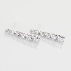 Histoire d'Or Boucles D'oreilles Pendantes Georas Or Blanc Oxyde Discount