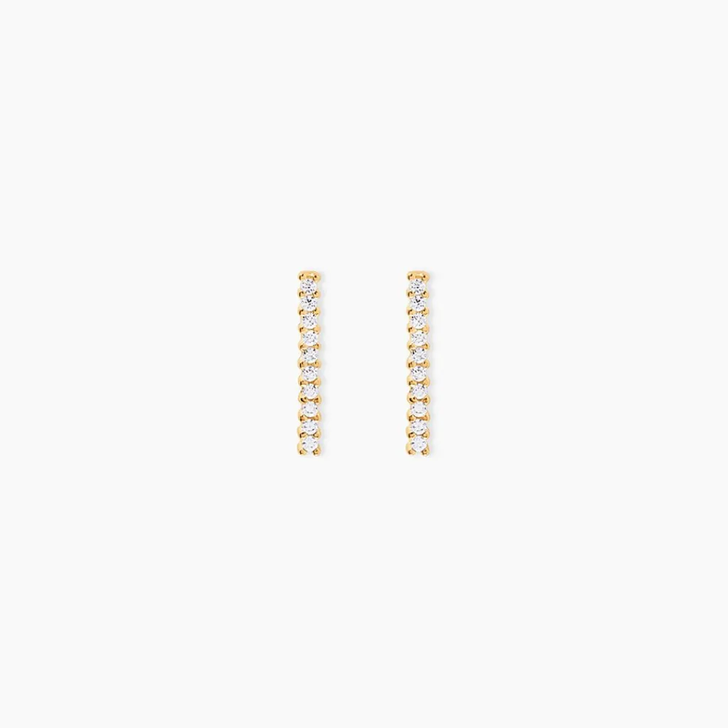 Histoire d'Or Boucles D'oreilles Pendantes Priscilla Or Jaune Oxyde De Zirconium Outlet