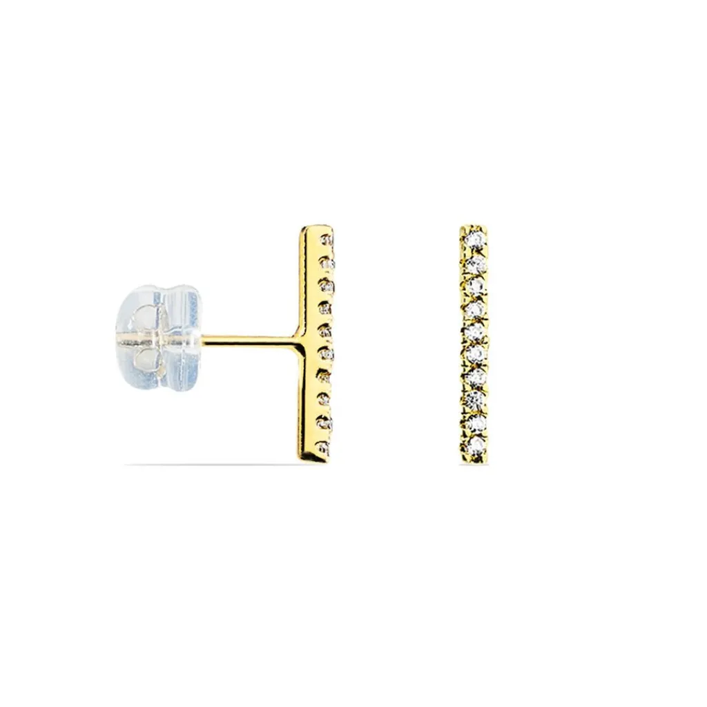 Histoire d'Or Boucles D'oreilles Pendantes Priscilla Or Jaune Oxyde De Zirconium Outlet