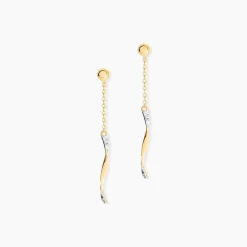 Histoire d'Or Boucles D'Oreilles Pendantes Marcelino Or Bicolore Clearance
