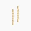 Histoire d'Or Boucles D'Oreilles Pendantes Gwandoya Or Jaune Sale