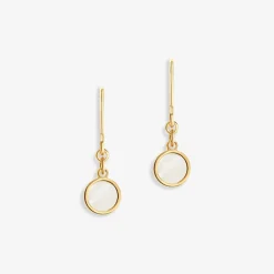 Histoire d'Or Boucles D'oreilles Pendantes Naïade Or Jaune Nacre Online