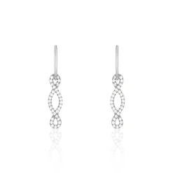 Histoire d'Or Boucles D'oreilles Pendantes Carla Argent Blanc Oxyde De Zirconium Best