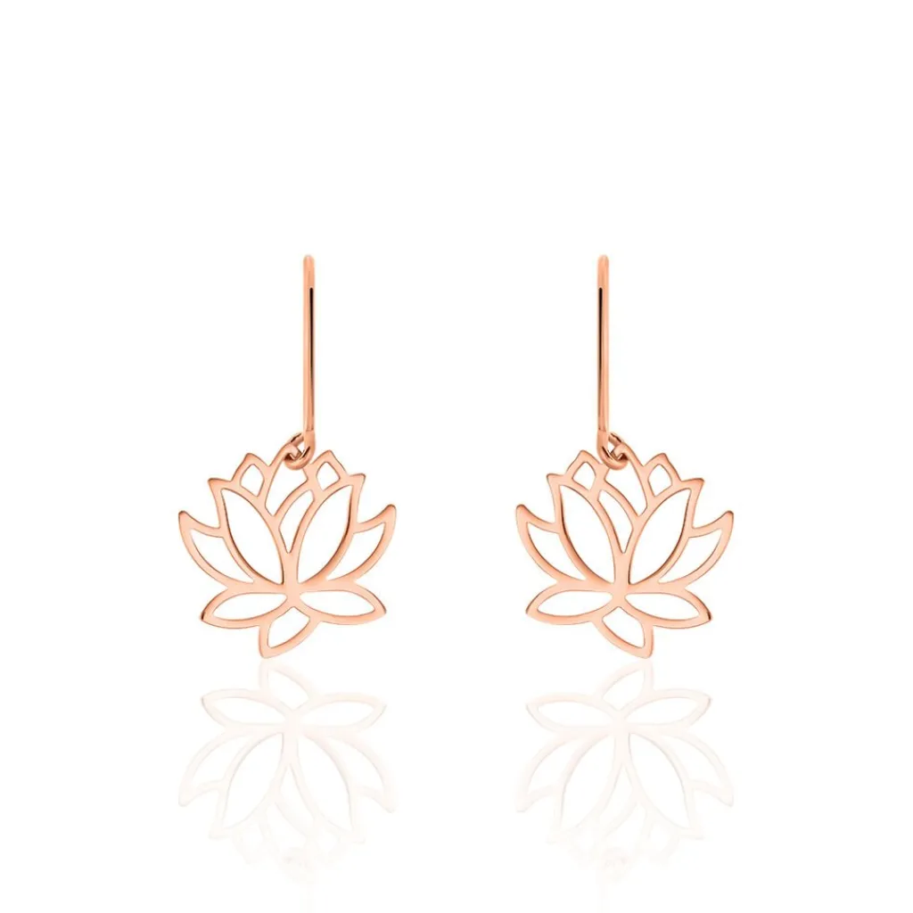 Histoire d'Or Boucles D'oreilles Pendantes Rosita Argent Rose Outlet
