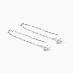 Histoire d'Or Boucles D'Oreilles Pendantes Loryne Argent Blanc Oxyde De Zirconium Online