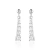 Histoire d'Or Boucles D'oreilles Pendantes Dervla Argent Rhodié Oxyde De Zirconium Clearance