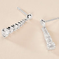 Histoire d'Or Boucles D'oreilles Pendantes Dervla Argent Rhodié Oxyde De Zirconium Clearance