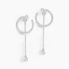 Histoire d'Or Boucles D'oreilles Pendantes Lua Argent Blanc Oxyde Perle Best