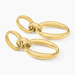 Histoire d'Or Boucles D'oreilles Pendantes Zeilah Acier Jaune acier dore Best